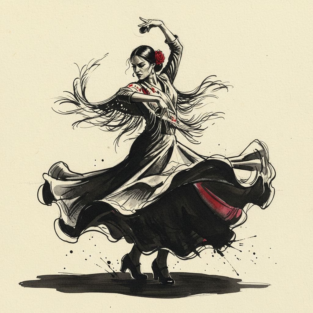 Bold Brush Pen Drawing