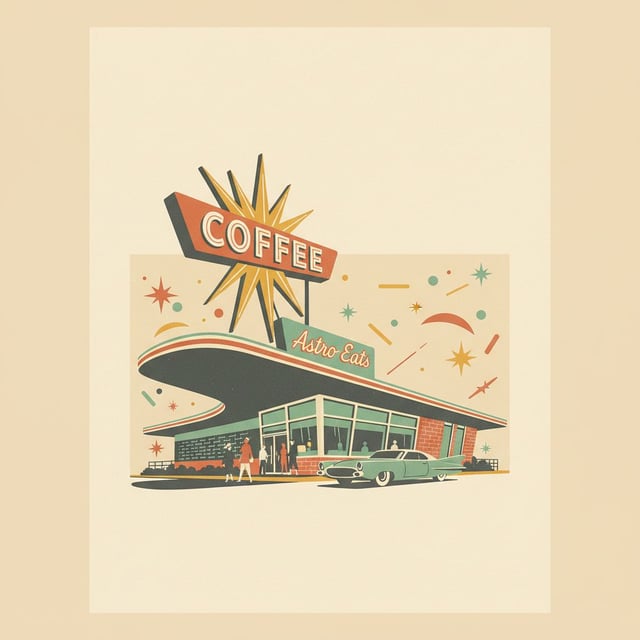 Retro Mid-Century Illustration